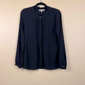 Banana Republic Blouse Top Button Down Black Size S